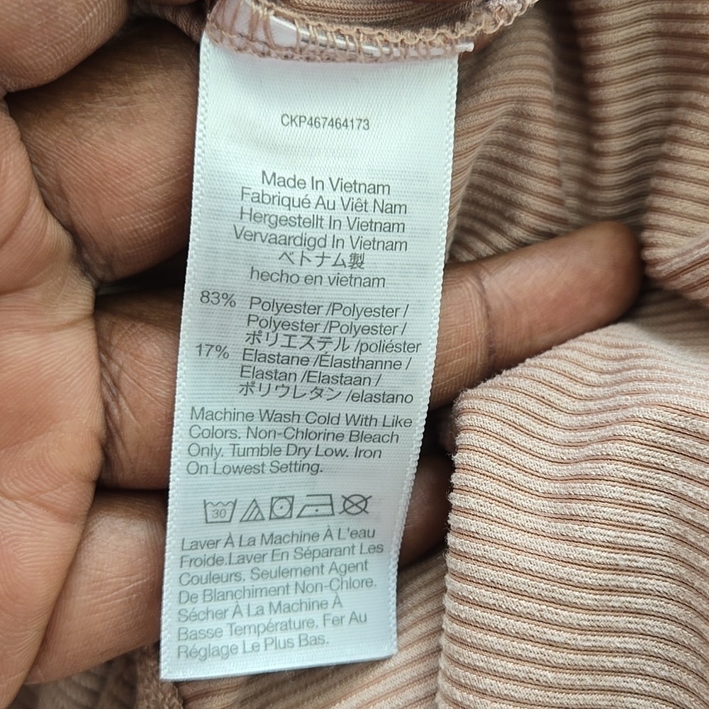 Madewell Blush Pink Corduroy Faux Wrap Pepplum Style Top S - Picture 8 of 9